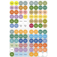 Essential Oil  Cap Stickers (All) -  1 Sheet